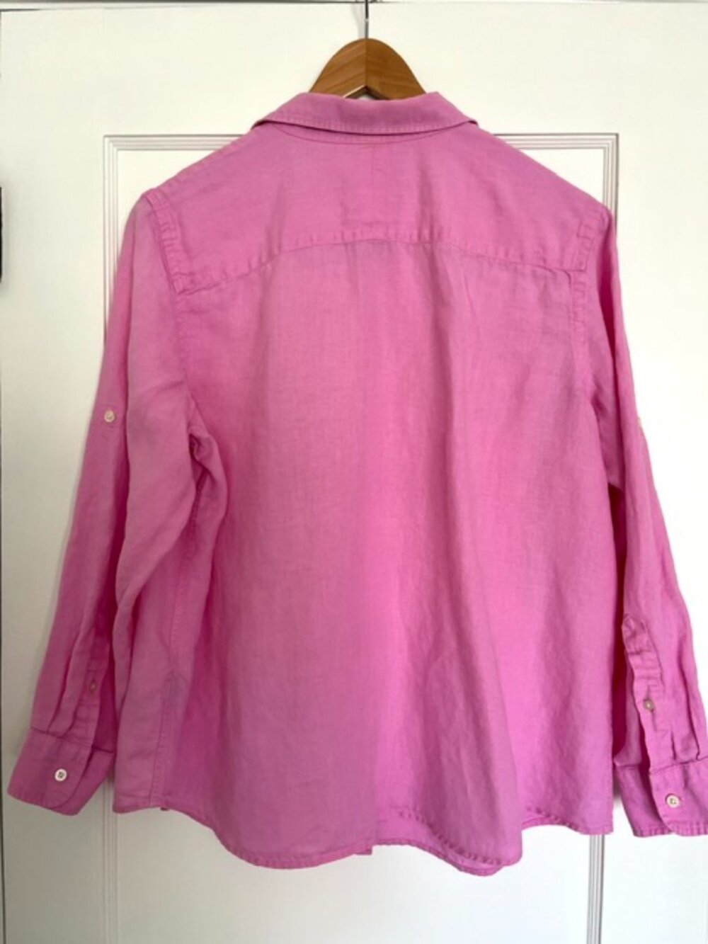 Vintage Lauren Ralph Lauren Pink Linen Button Up | Size XL - Picture 6 of 7